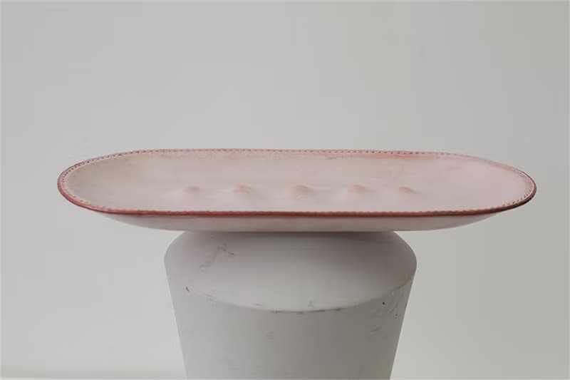 黑/灰/粉  Spine 手工真皮脊椎裝飾盤 義大利植鞣牛皮