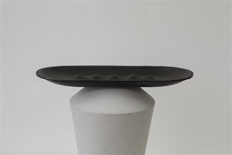 黑/灰/粉  Spine 手工真皮脊椎裝飾盤 義大利植鞣牛皮