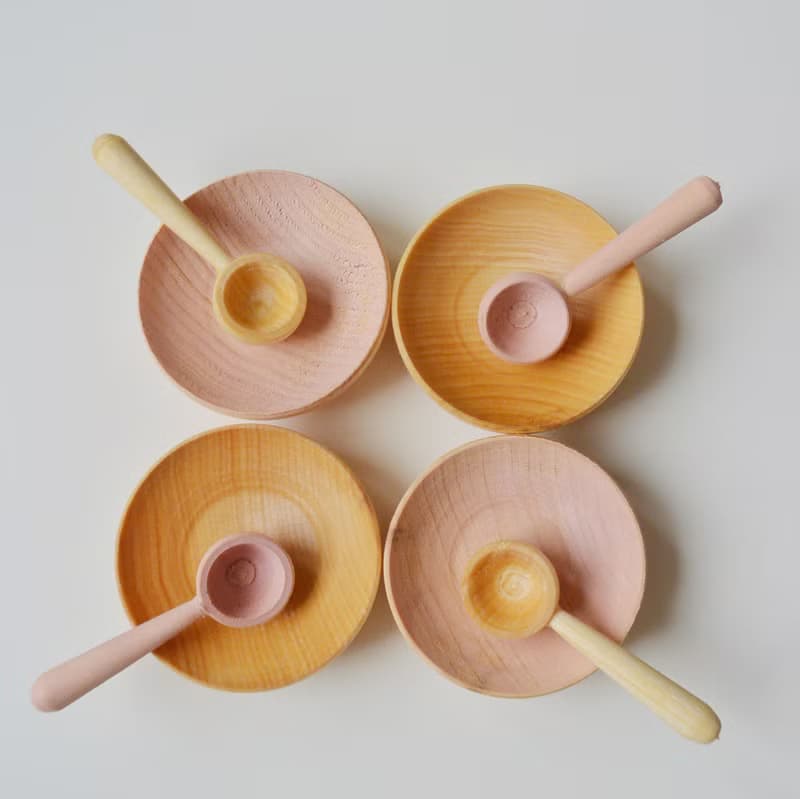 Wooden Tea Set Montessori toy Toddler eco-friendly Play accessories