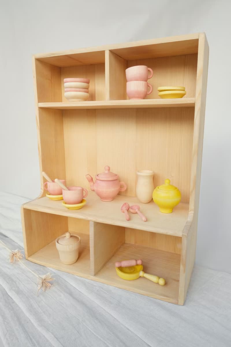Wooden Tea Set Montessori toy Toddler eco-friendly Play accessories