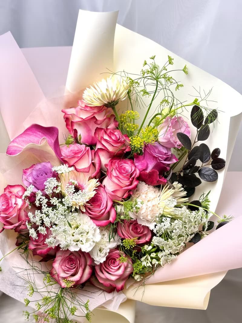 Rose Bouquet-氣質12朵進口玫瑰鮮花花束