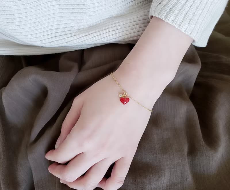 pulmp heart bracelet コロンとしたハートブレスレット