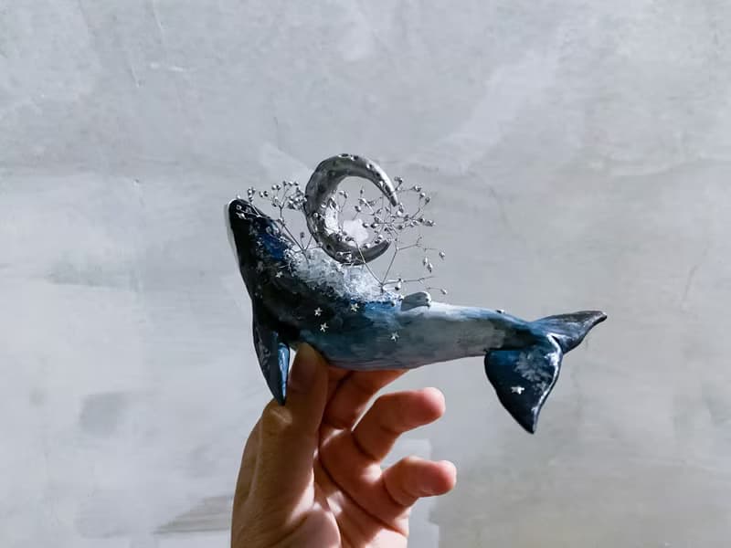 月光小島鯨魚