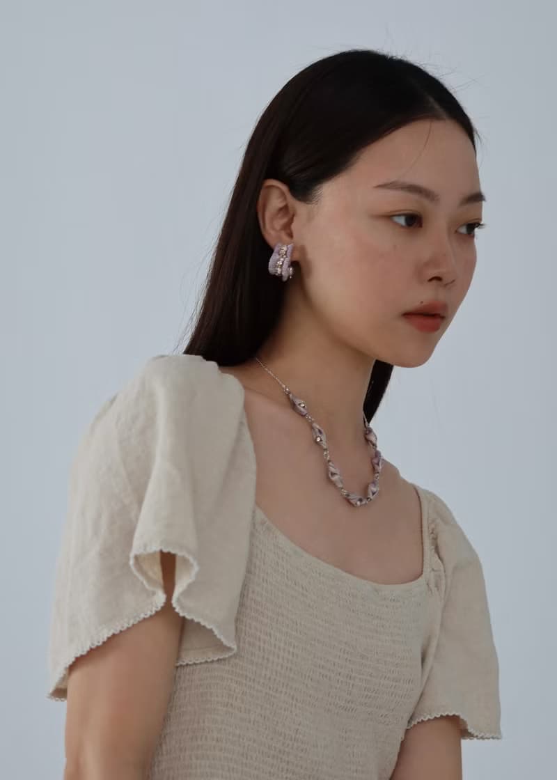 尼斯海濱漫步珍珠耳環/耳夾可