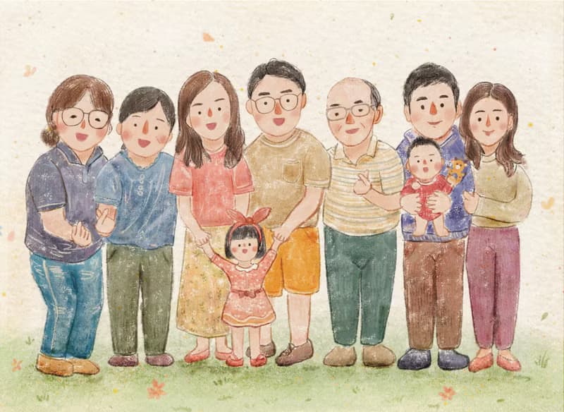 【數位】【可愛溫暖似顏繪 】繪本插畫風格