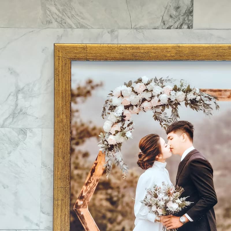 暖調極簡8x10舊化金無襯卡相框【鎏金 Relic】