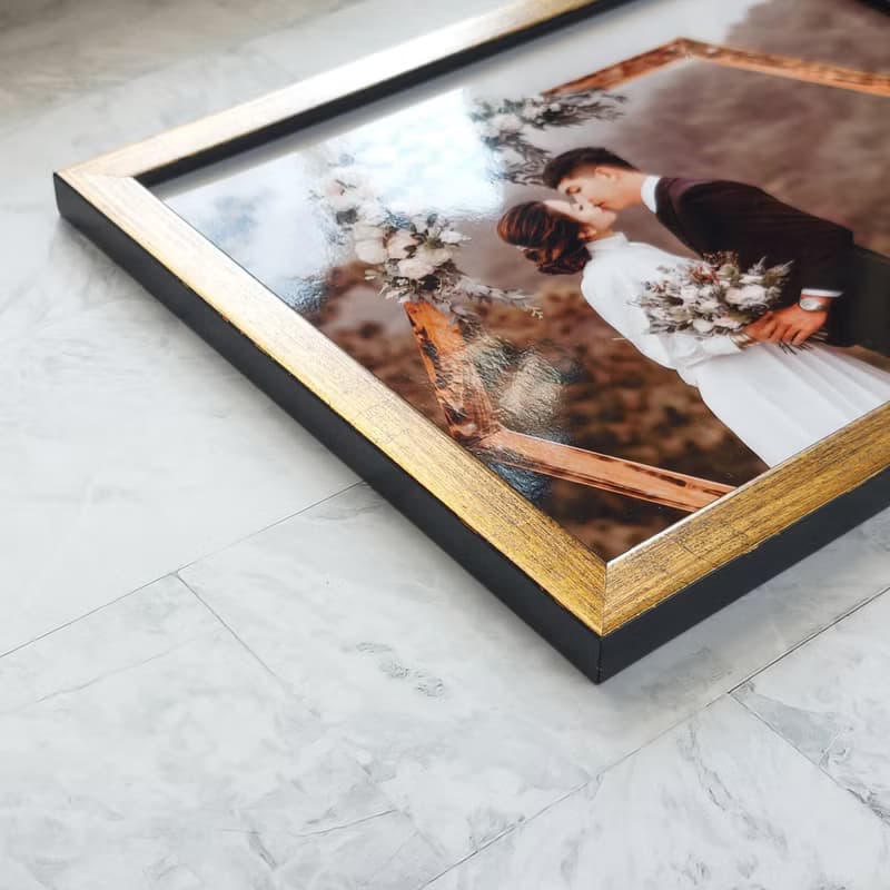 暖調極簡8x10舊化金無襯卡相框【鎏金 Relic】