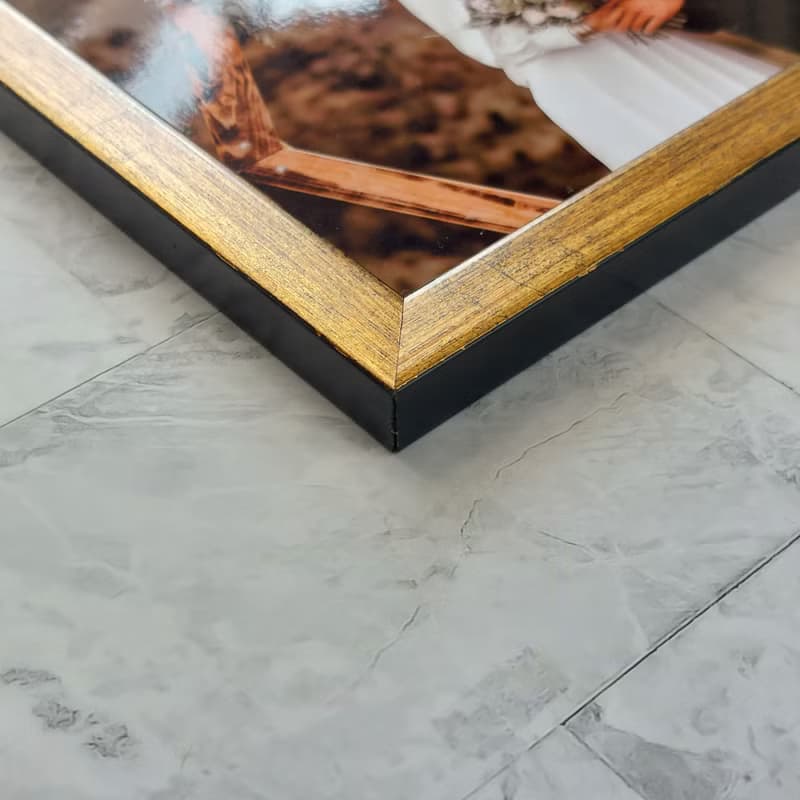 暖調極簡8x10舊化金無襯卡相框【鎏金 Relic】