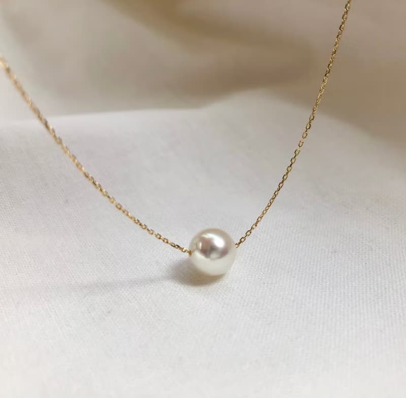 High quality Akoya pearl necklace K18 750  海水真珠