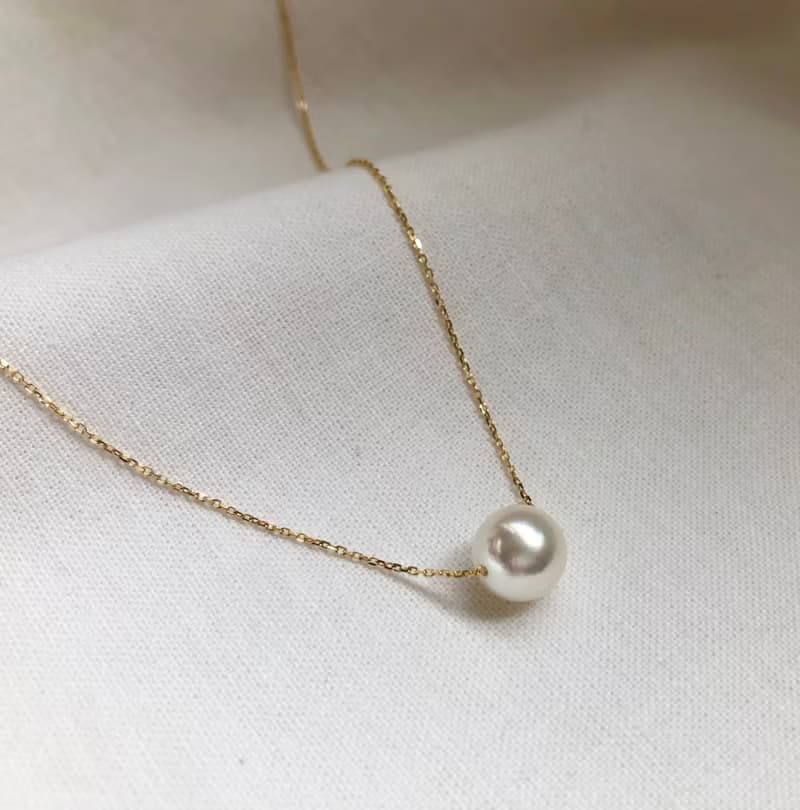 High quality Akoya pearl necklace K18 750  海水真珠