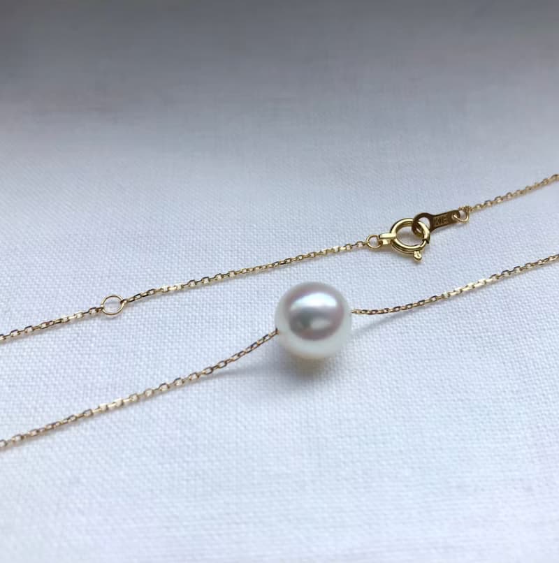 High quality Akoya pearl necklace K18 750  海水真珠
