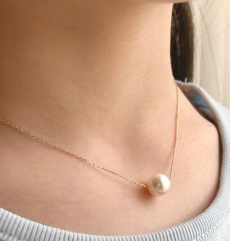 High quality Akoya pearl necklace K18 750  海水真珠