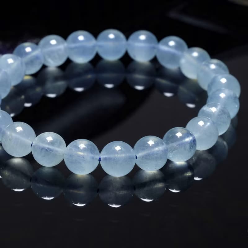 海藍寶水晶手鍊│海洋精靈 平和心情 提升表達 平衡喉輪 手鍊禮物