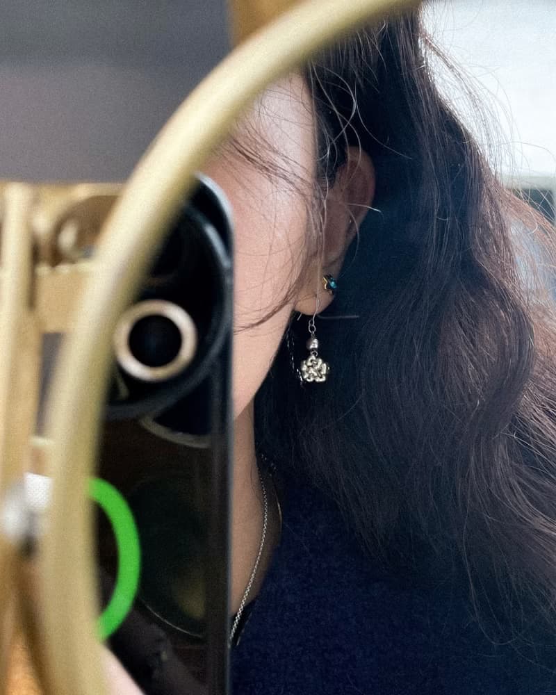 初雪耳墜 不鏽鋼耳環 日本珠 禮物