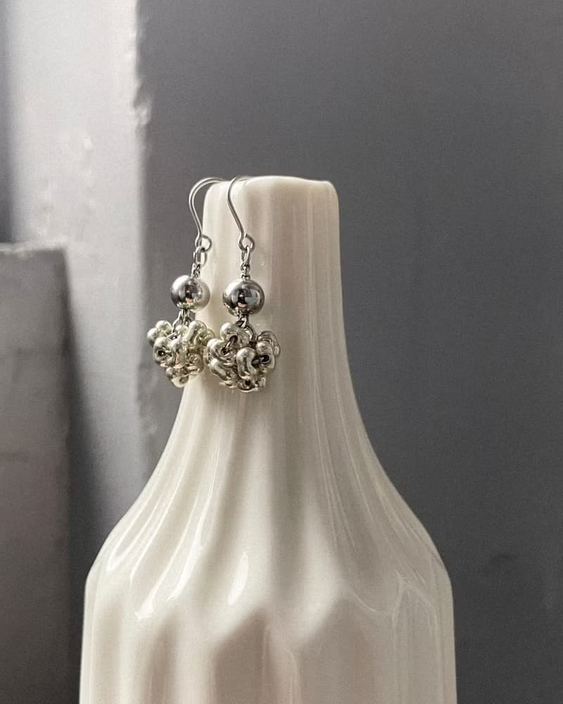 初雪耳墜 不鏽鋼耳環 日本珠 禮物