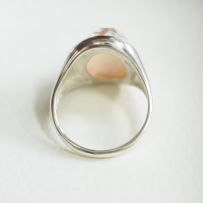 水晶と白蝶貝のいろどりリング