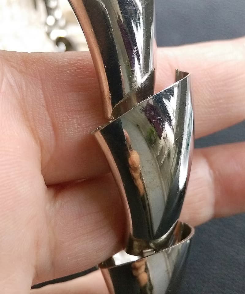 vintage jewelry 現代風銀色區塊項鍊