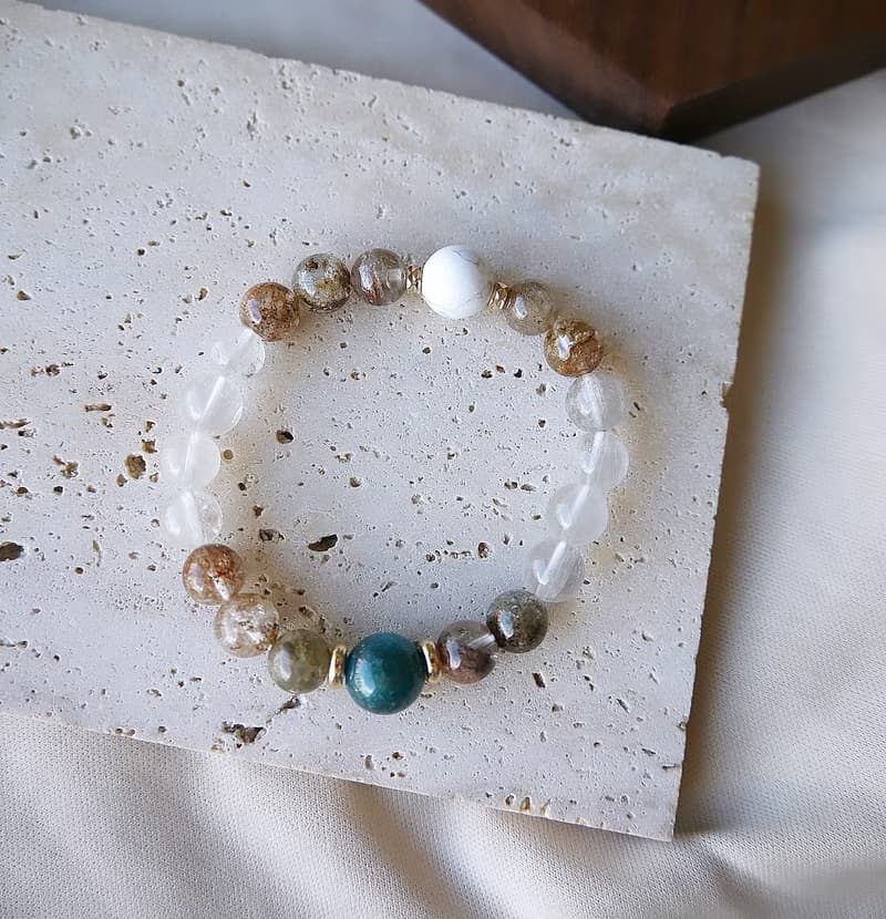 藍磷灰/四季幽靈/翠幽靈/白松石-摩納哥之約。招財療癒願望達成