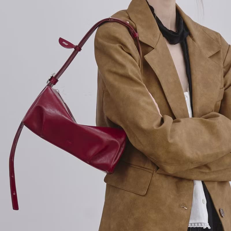 韓國製 MUR Bento bag 手袋/單肩包/上肩袋/手提袋 Burgundy