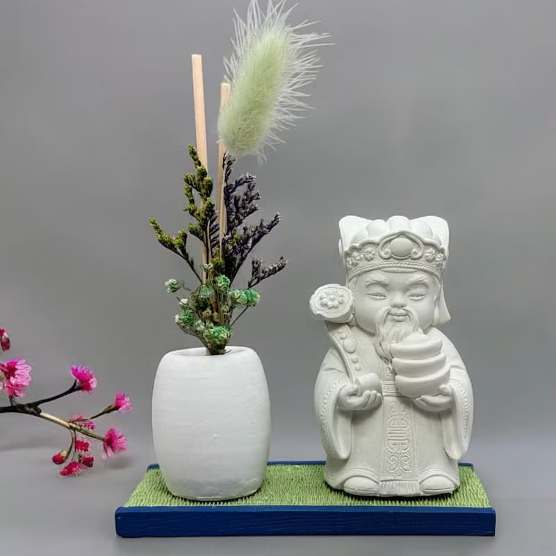 禪風設計 仿真榻榻米版香氛組 淨念吉祥之財神爺 居家涼感提升