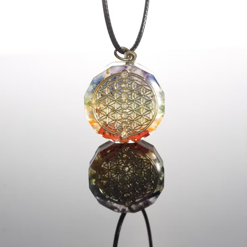 【聖誕飾品】彩虹七脈輪項鍊/可改鑰匙圈-脈輪平衡冥想水晶療癒