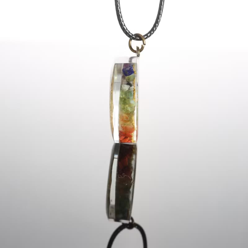 【聖誕飾品】彩虹七脈輪項鍊/可改鑰匙圈-脈輪平衡冥想水晶療癒