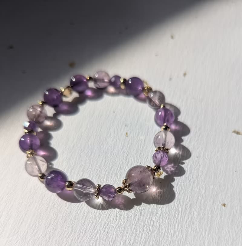 天然紫水晶設計手鍊