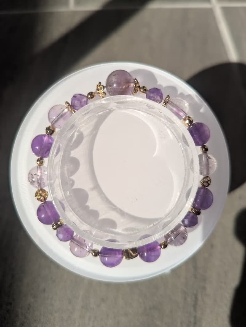 天然紫水晶設計手鍊