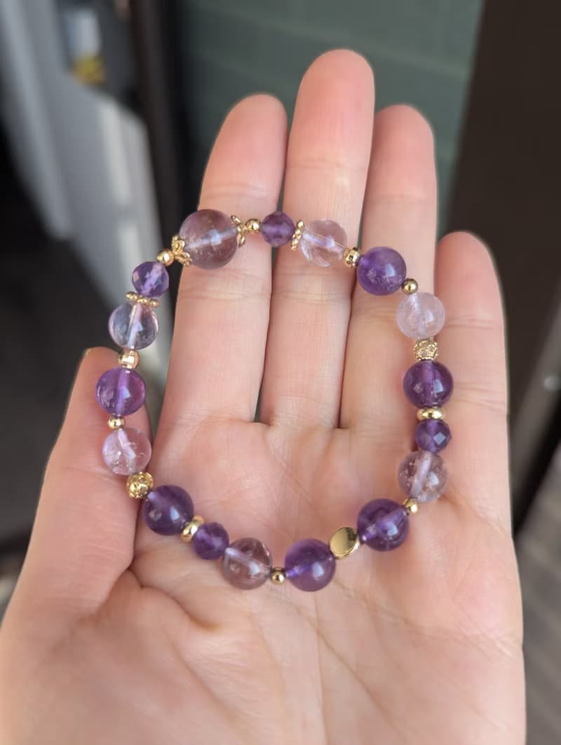 天然紫水晶設計手鍊