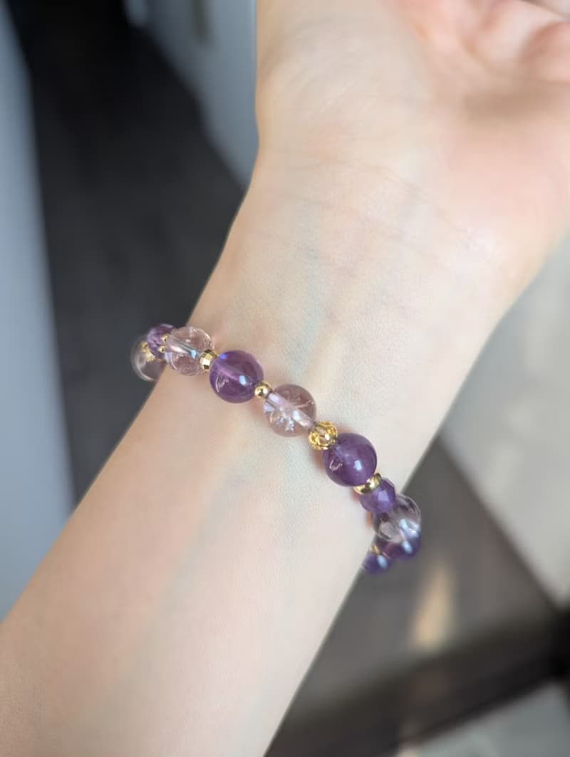 天然紫水晶設計手鍊