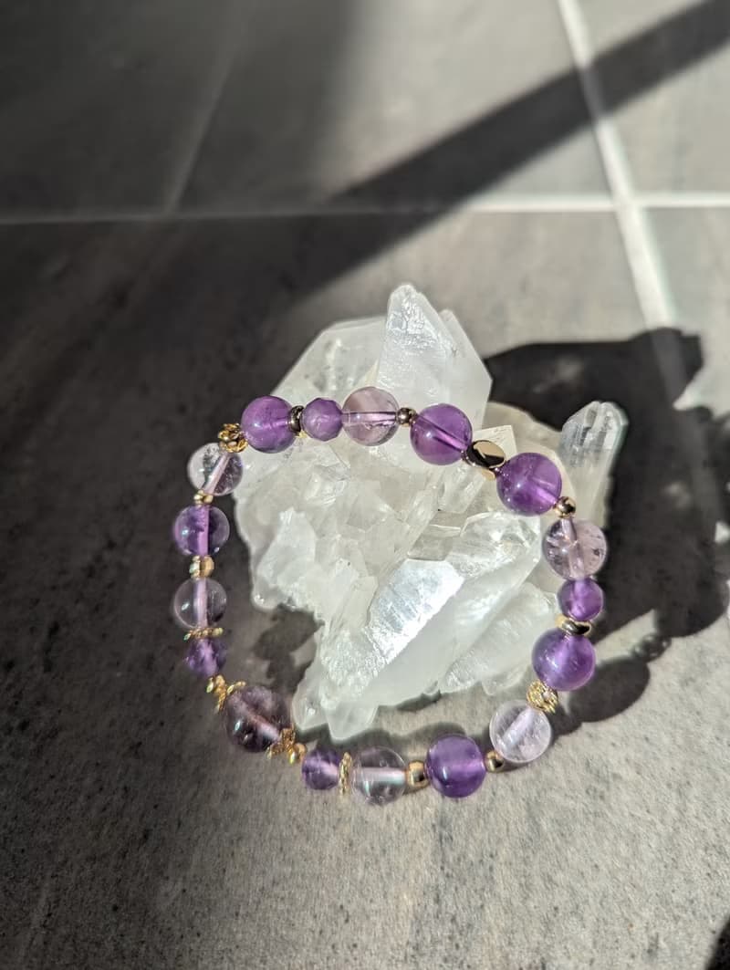 天然紫水晶設計手鍊