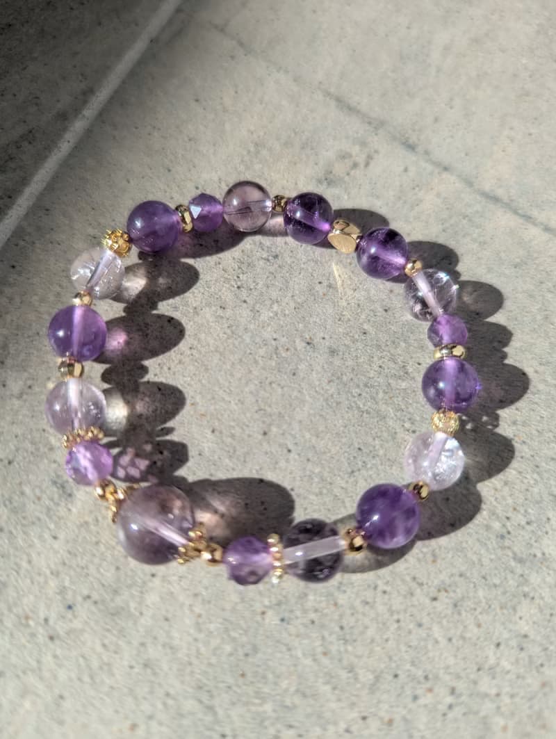 天然紫水晶設計手鍊