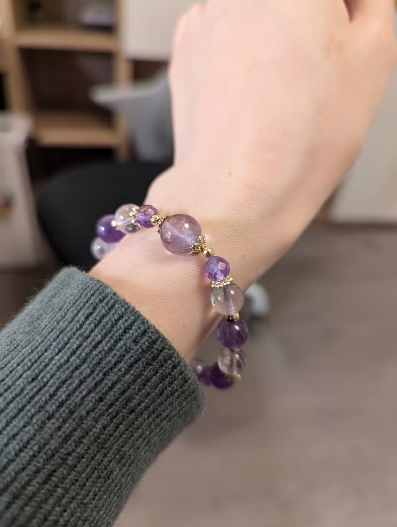 天然紫水晶設計手鍊