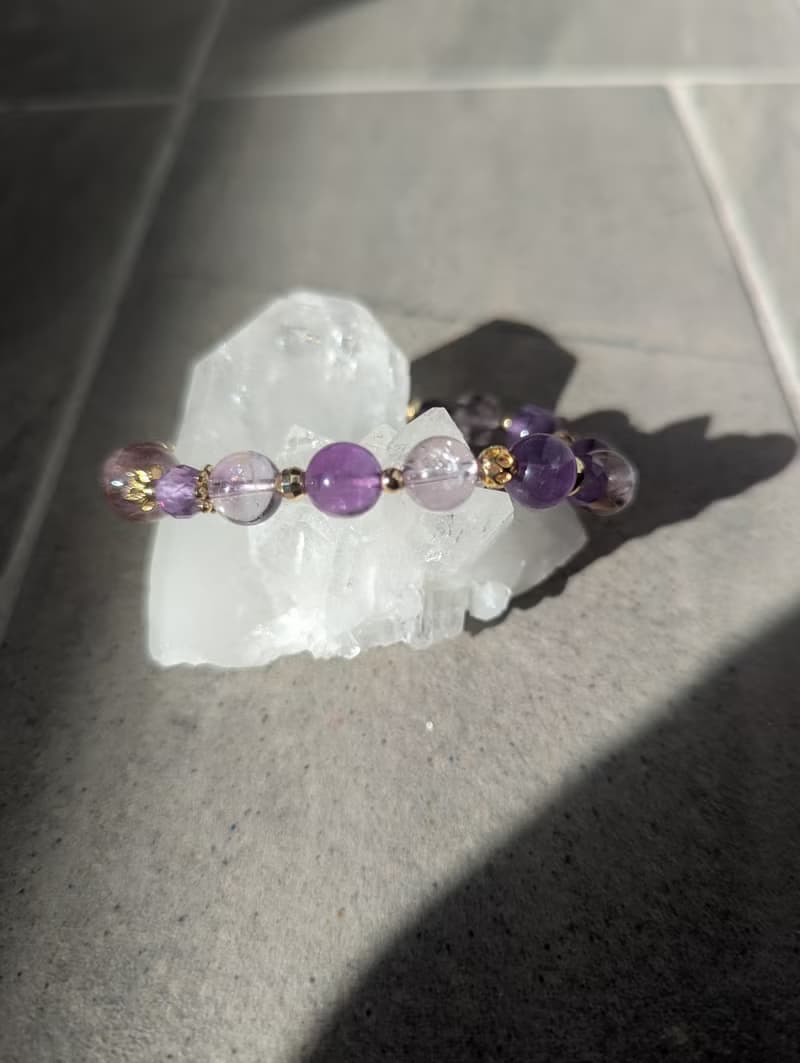 天然紫水晶設計手鍊