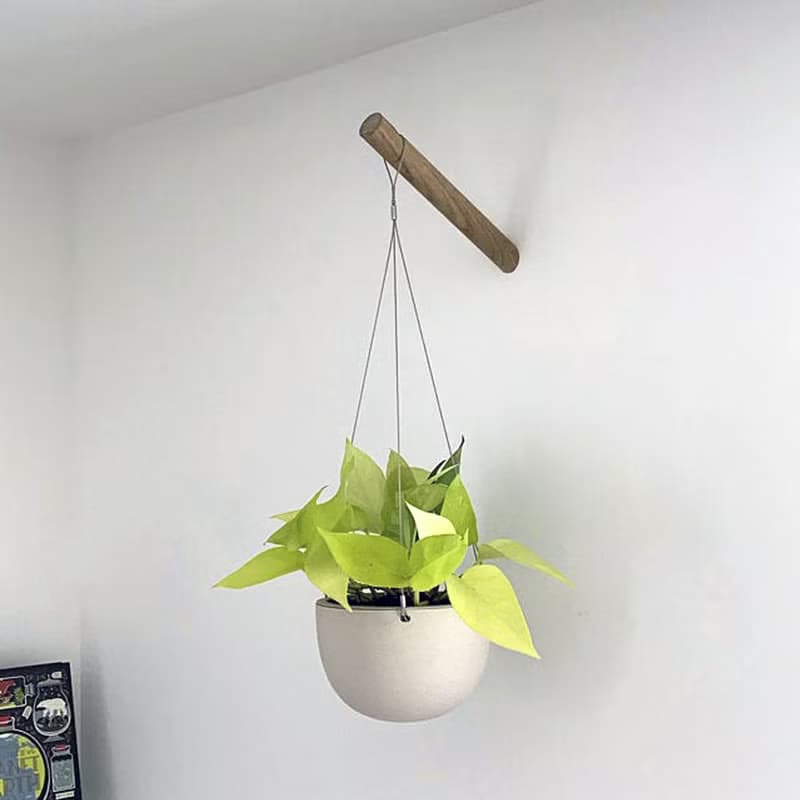 Pine wood wall hook.Minimalist wall storage. Macramé holder. Plant rack hanger.