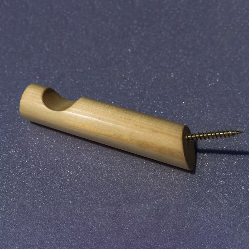 Pine wood wall hook.Minimalist wall storage. Macramé holder. Plant rack hanger.