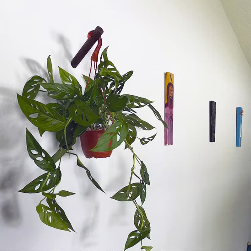 Pine wood wall hook.Minimalist wall storage. Macramé holder. Plant rack hanger.