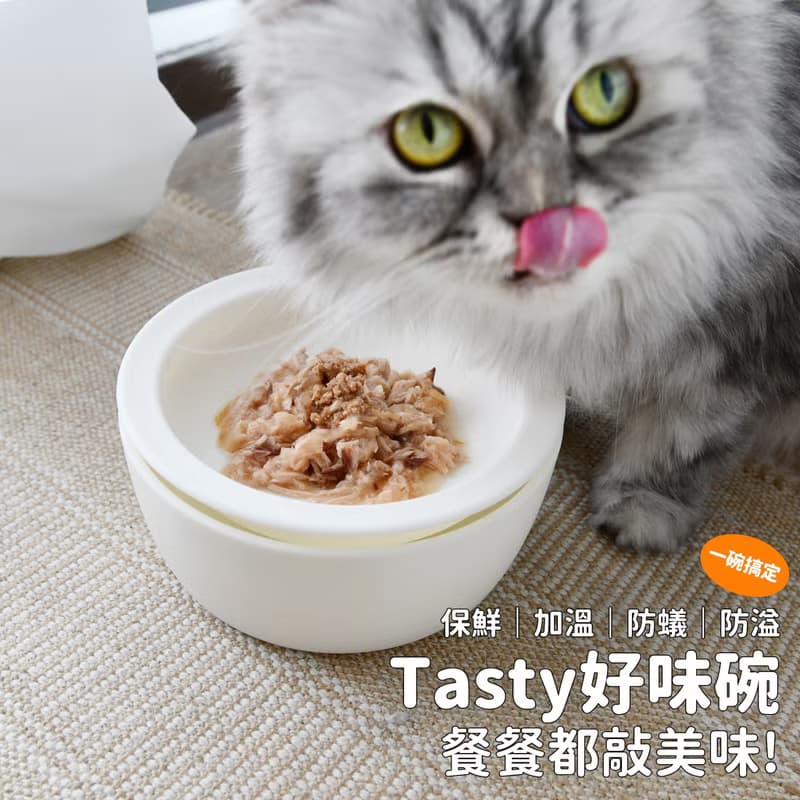【迷你森活】Tasty好味貓碗 / 小胃貓咪組 / 加溫 保溫 防蟻 防溢