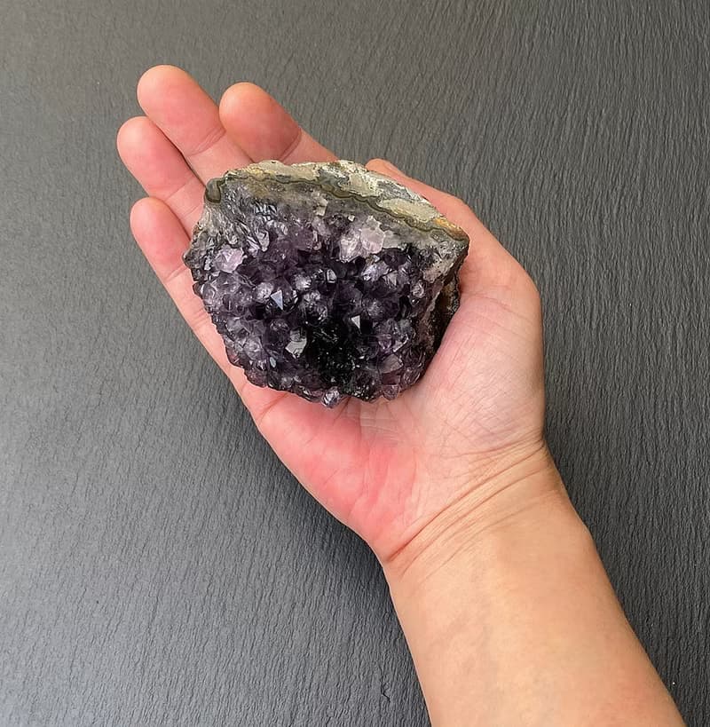 招財開運-天然原皮原礦夢幻漸層紫晶簇 紫水晶 消磁淨化 快速出貨