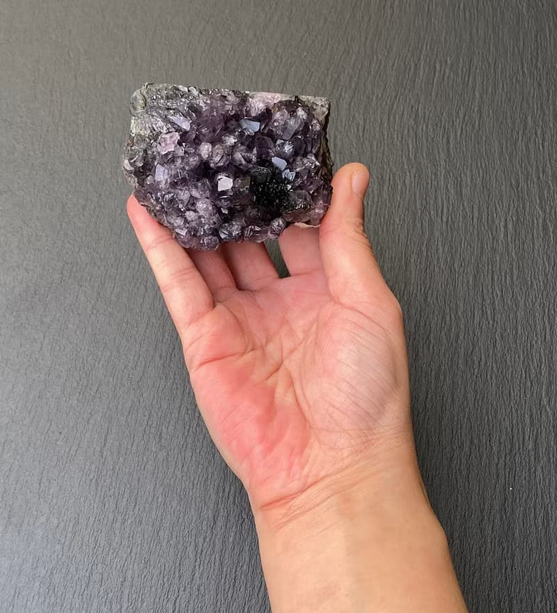 招財開運-天然原皮原礦夢幻漸層紫晶簇 紫水晶 消磁淨化 快速出貨