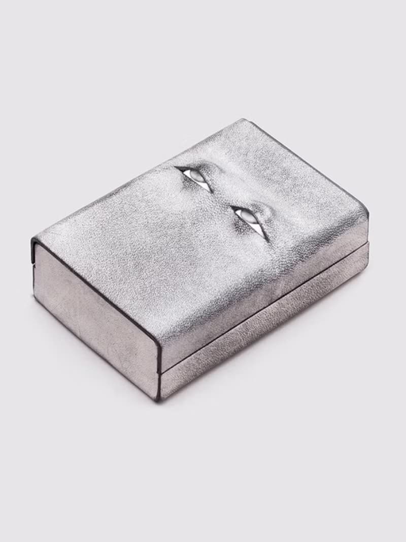 灰/粉/紅/綠 翻白眼設計 PLANK 手工真皮眼珠煙盒 飾品盒 首飾盒
