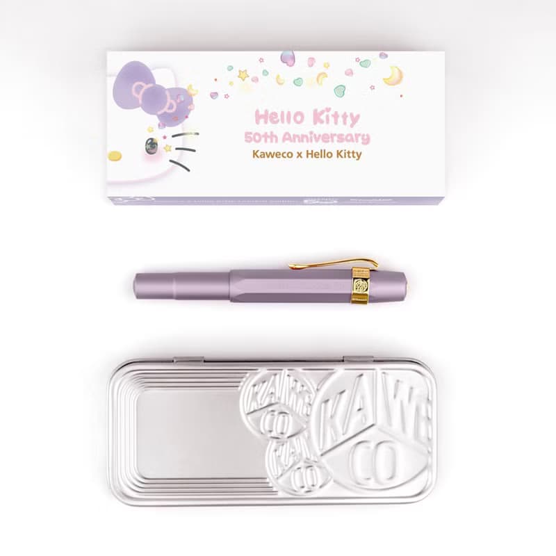 德國 KAWECO x Hello Kitty AL Sport 鋼筆50週年限定版紫色 金尖