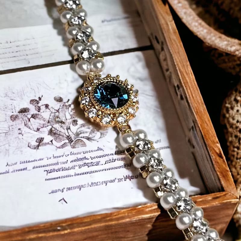 GI手鍊 【鈷藍 】珍珠手鍊 編織手鍊 手環 手串