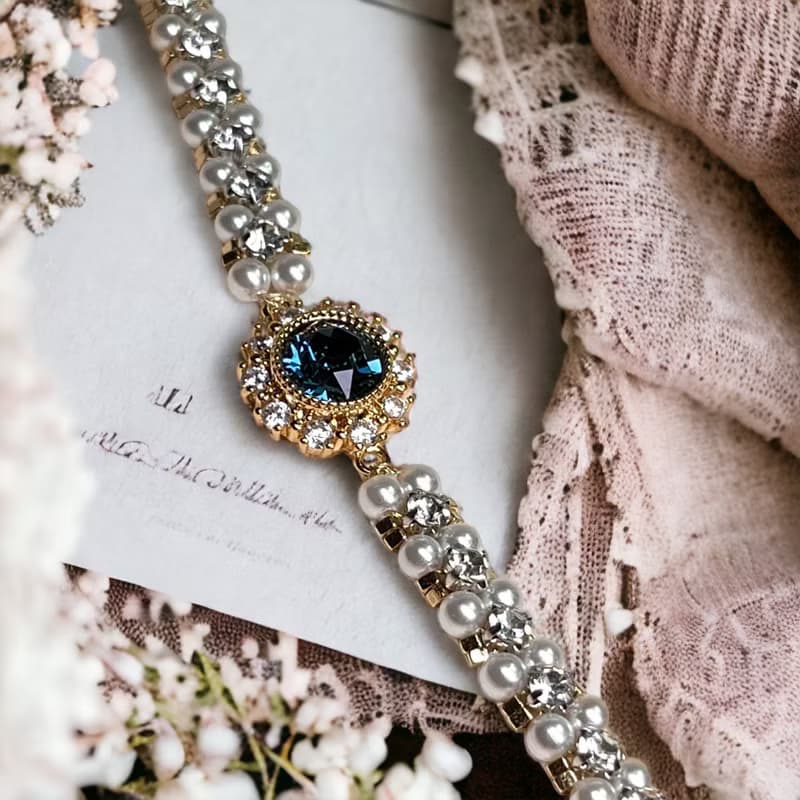 GI手鍊 【鈷藍 】珍珠手鍊 編織手鍊 手環 手串