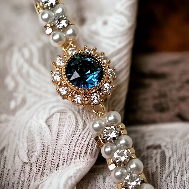 GI手鍊 【鈷藍 】珍珠手鍊 編織手鍊 手環 手串