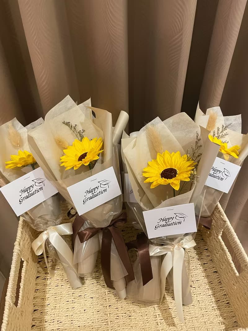 畢業花束 向日葵花束 乾燥花束 香皂花束 企業花禮