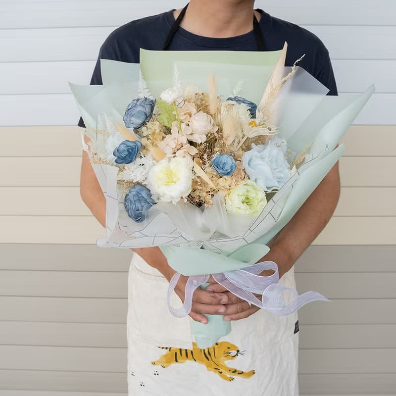 【竒植花物】情人節花束 畢業 生日禮物 永生乾燥花 告白求婚花束