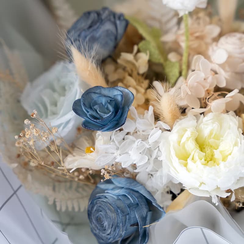 【竒植花物】情人節花束 畢業 生日禮物 永生乾燥花 告白求婚花束