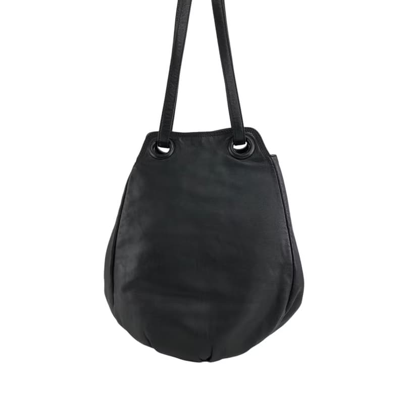 【 日本直送　名牌中古包 】LOEWE ロエベ トートバッグ ブラック アナグラム ナッパレザー vintage ヴィンテージ オールド tz5sub