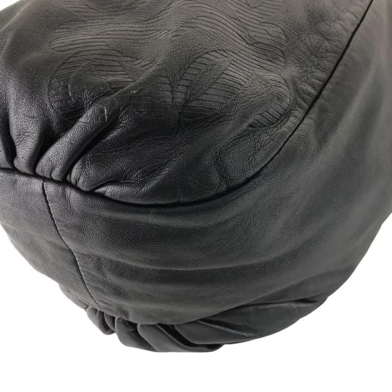 【 日本直送　名牌中古包 】LOEWE ロエベ トートバッグ ブラック アナグラム ナッパレザー vintage ヴィンテージ オールド tz5sub